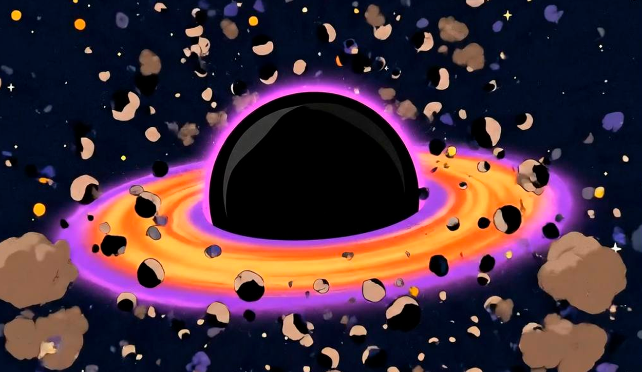 Чёрная дыра в космосе